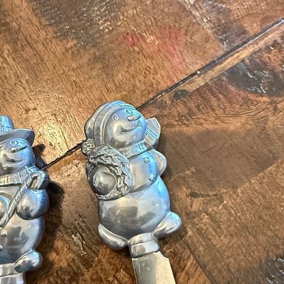 Lenox Yuletide Snowman Holiday Spreaders Christmas cheese knives - Picture 4 of 6